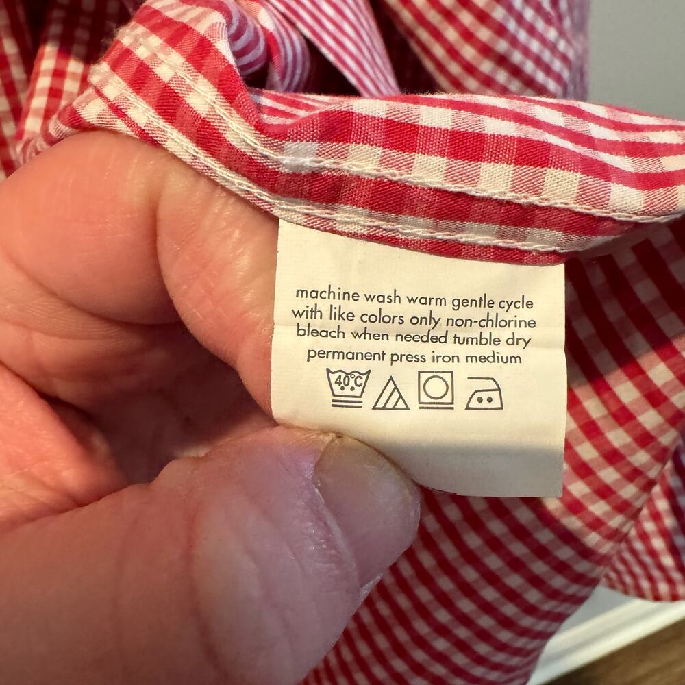 PGA Authentic Preppy Red Gingham Button Down Shirt | Men's Size L - Picture 9 of 12
